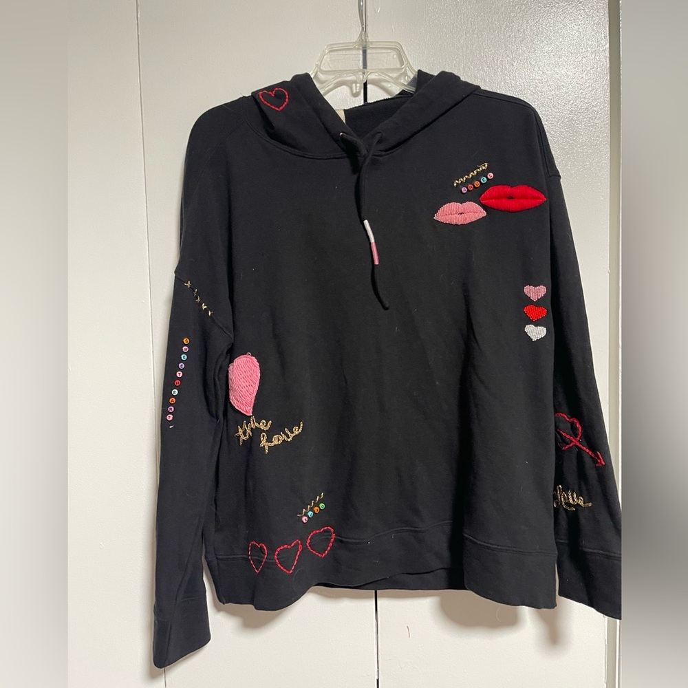 Chaser Black Hoodie with Red and Pink Accents